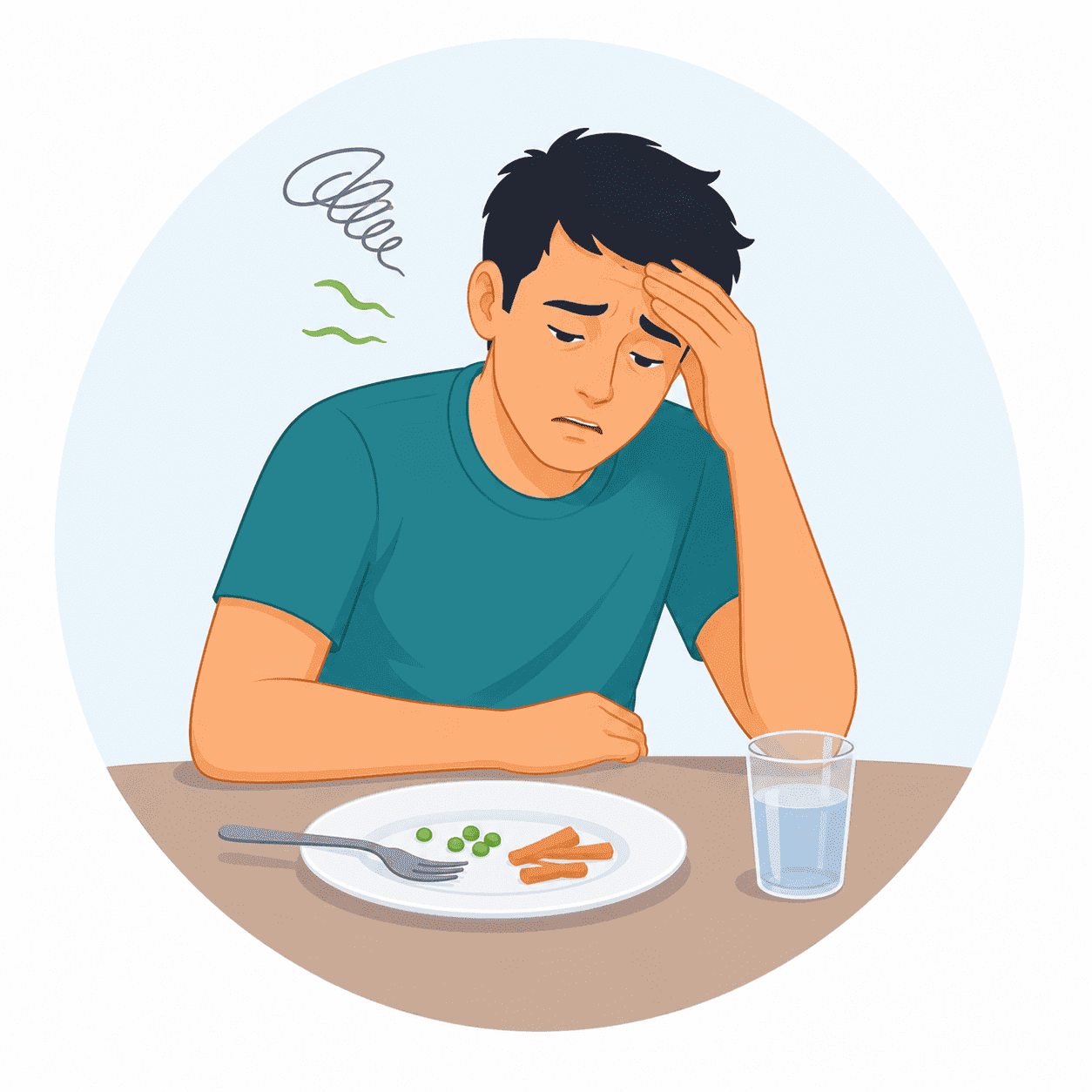 Loss of appetite and feeling unwell