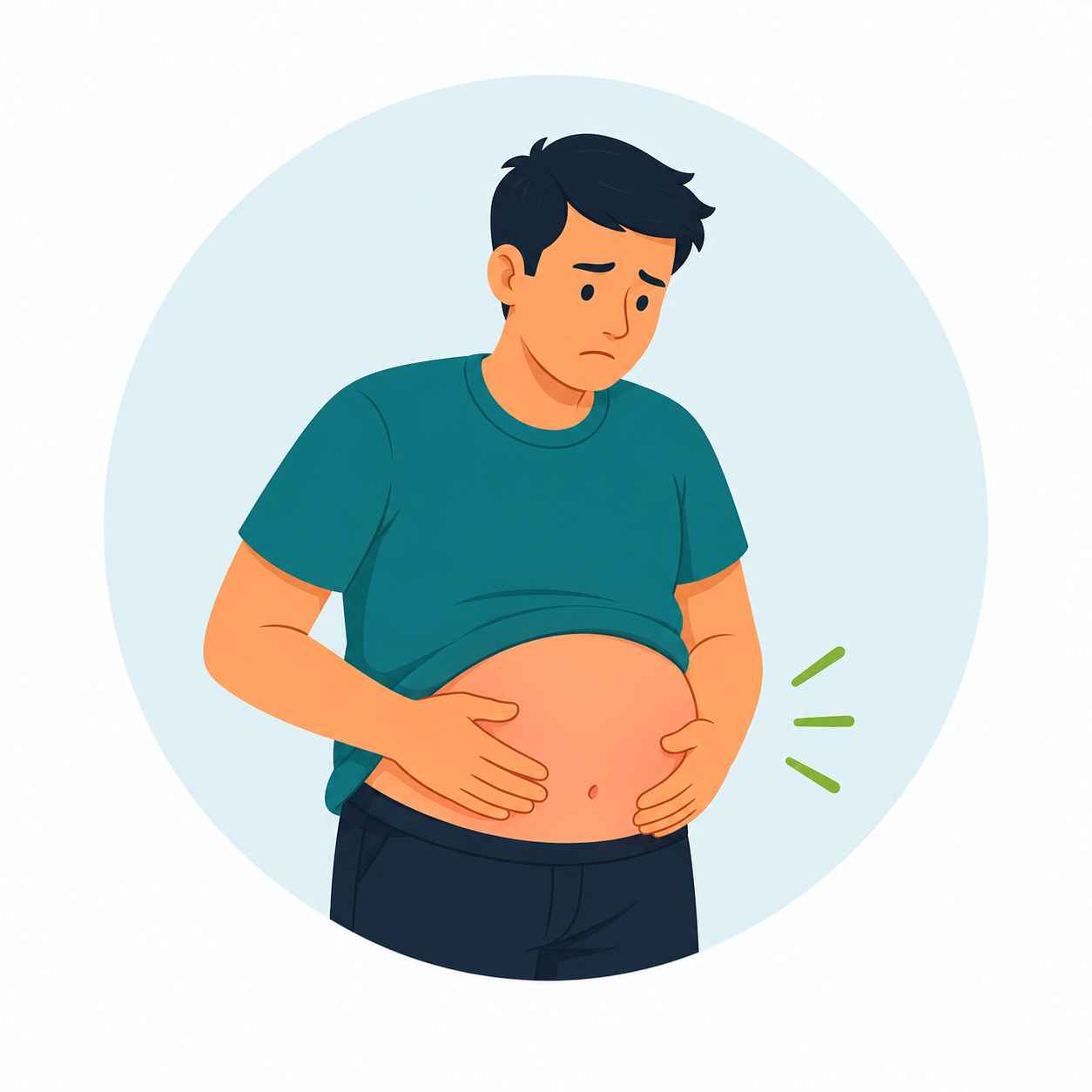 Abdominal swelling or tenderness