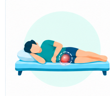 Swelling that disappears when lying down