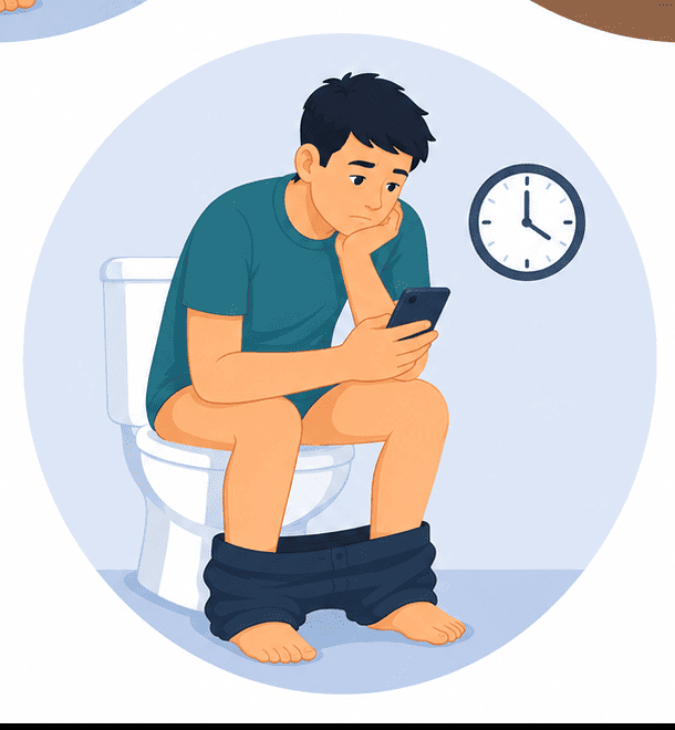 Long Toilet Sitting