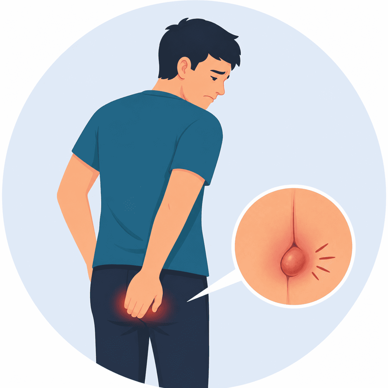 Swelling or a lump near the anus